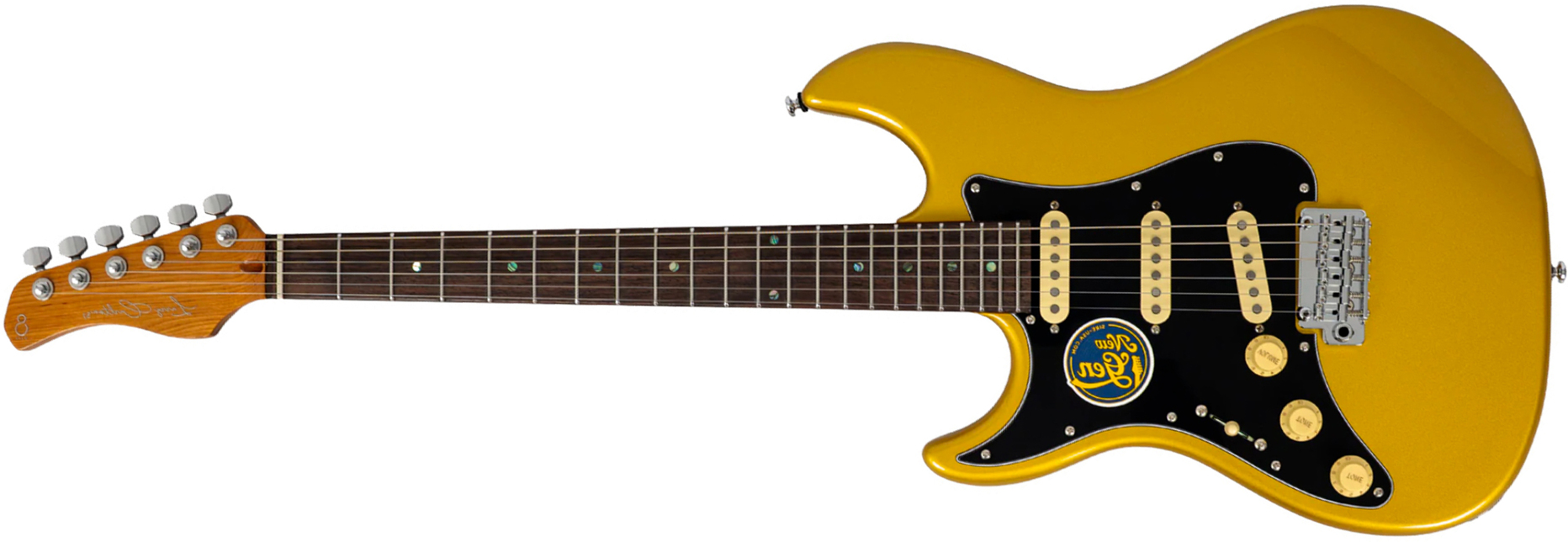 Sire Larry Carlton S7 Lh Gaucher New Gen 3s Trem Rw - Metallic Gold - Elektrische gitaar in Strat vorm - Main picture