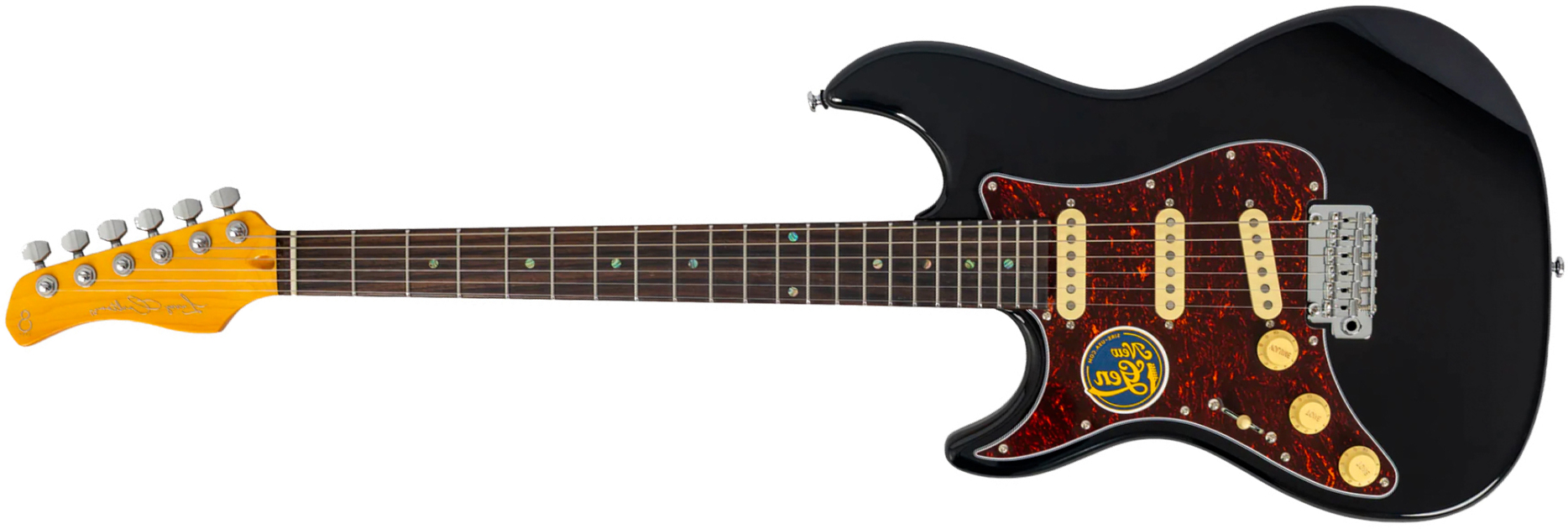 Sire Larry Carlton S7 Lh Gaucher New Gen 3s Trem Rw - Black - Elektrische gitaar in Strat vorm - Main picture