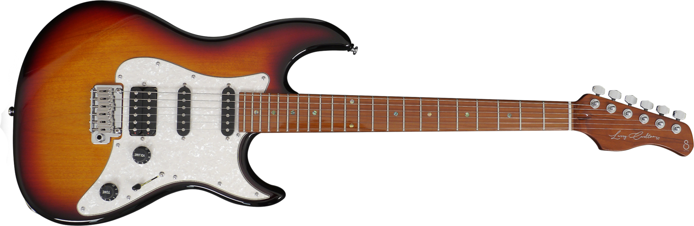 Sire Larry Carlton S7 Signature Hss Trem Eb - 3 Tone Sunburst - Elektrische gitaar in Str-vorm - Main picture