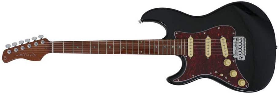 Sire Larry Carlton S7 Vintage Lh Signature Gaucher 3s Trem Mn - Black - Linkshandige elektrische gitaar - Main picture