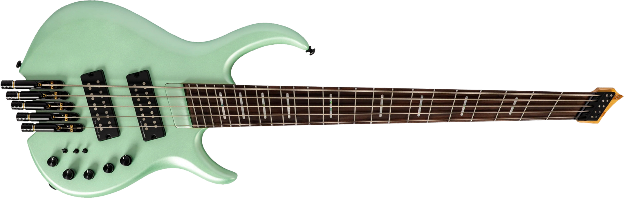 Sire Marcus Miller M6 Headless 5st Multiscale 5c Active Rw - Surf Green Metallic Satin - Solid body elektrische bas - Main picture