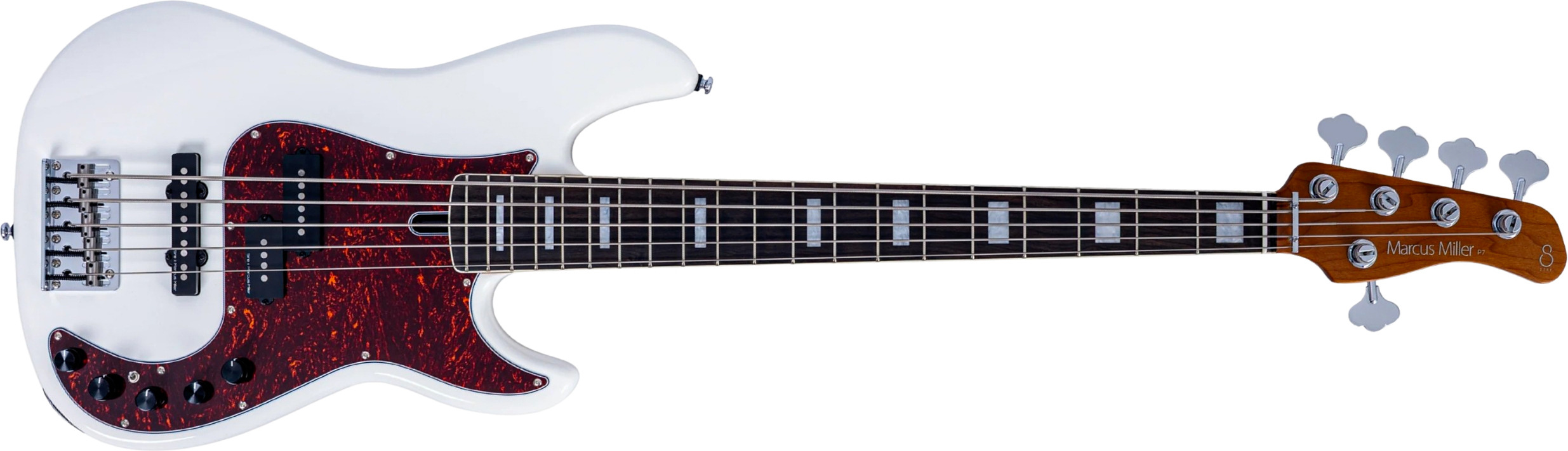 Sire Marcus Miller P7 New Gen 5st 5c Active Eb - Antique White - Solid body elektrische bas - Main picture
