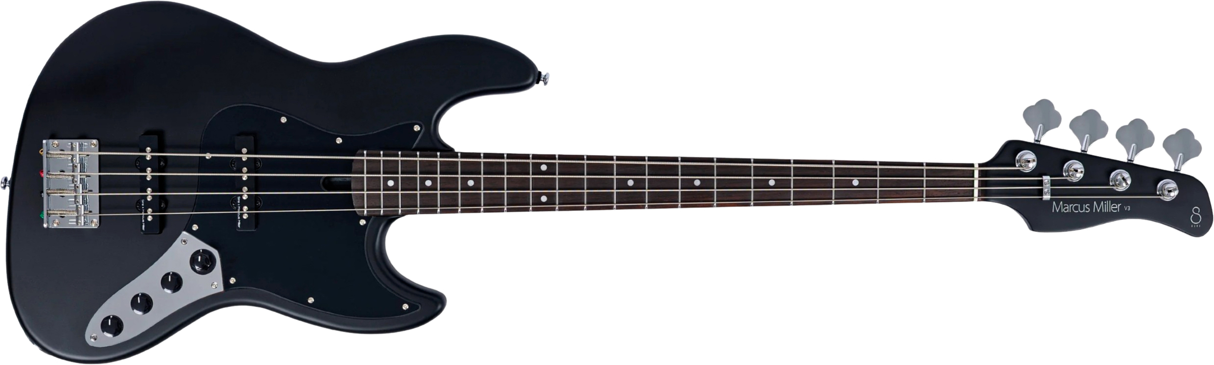 Sire Marcus Miller V3 New Gen 4st Active Rw - Black Satin - Solid body elektrische bas - Main picture