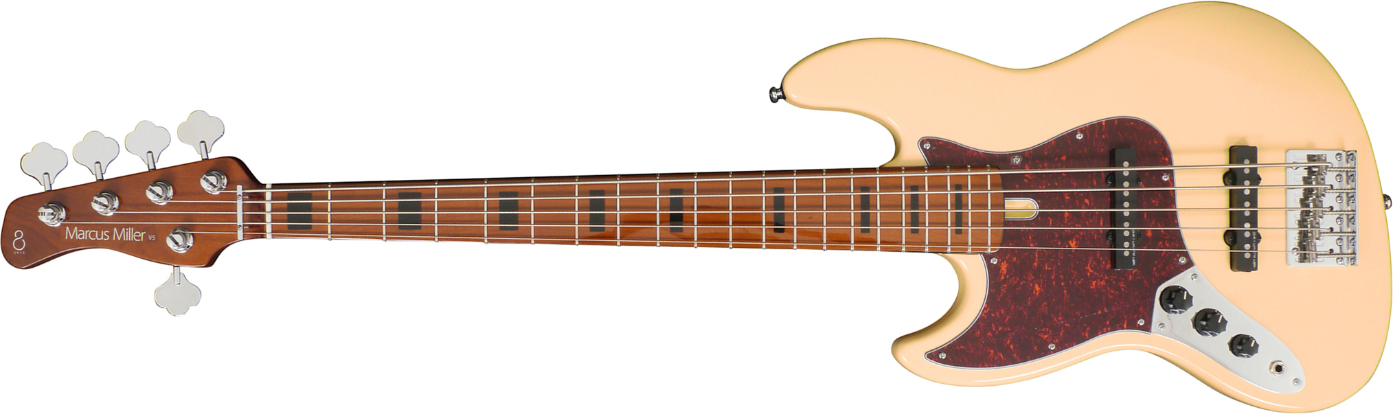 Sire Marcus Miller V5 5st Lh 5c Gaucher Mn - Vintage White - Solid body elektrische bas - Main picture