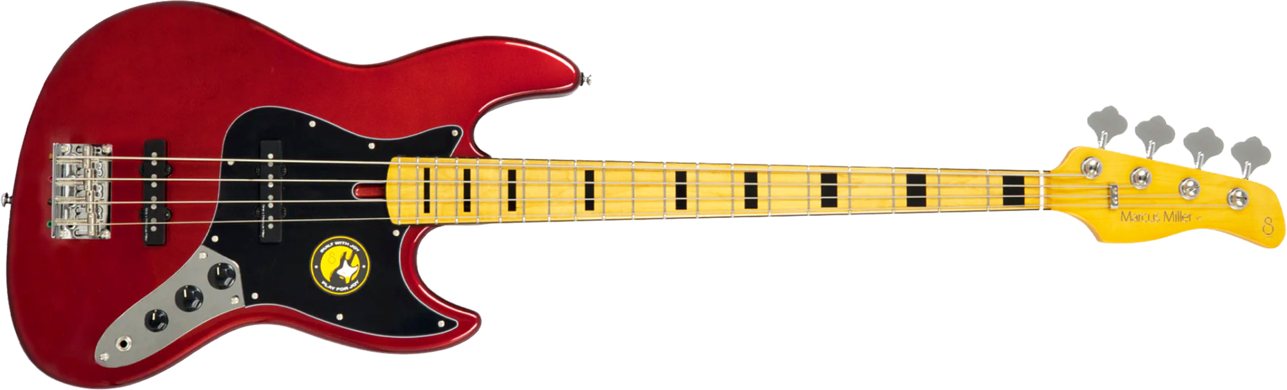 Sire Marcus Miller V5 Alder 4st Mn - Candy Apple Red - Solid body elektrische bas - Main picture