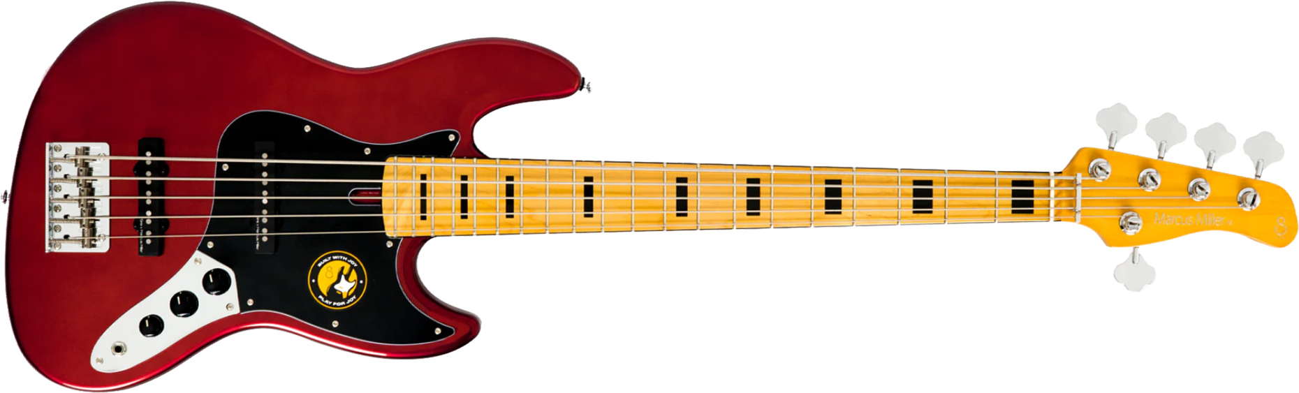 Sire Marcus Miller V5 Alder 5st 5c Mn - Candy Apple Red - Solid body elektrische bas - Main picture
