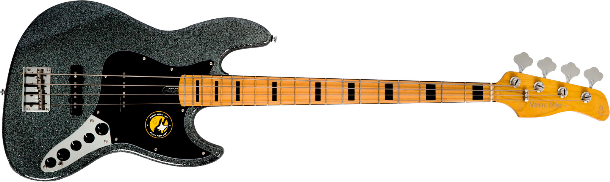 Sire Marcus Miller V7 Alder 2nd Gen 4st 4c Active Mn - Sparkle Black - Solid body elektrische bas - Main picture