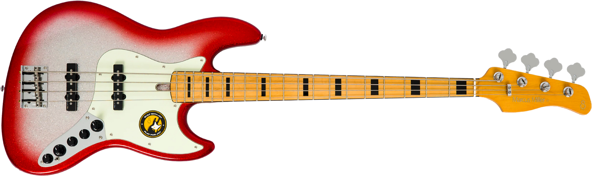 Sire Marcus Miller V7 Alder 2nd Gen 4st 4c Active Mn - Redburst Sparkle - Solid body elektrische bas - Main picture
