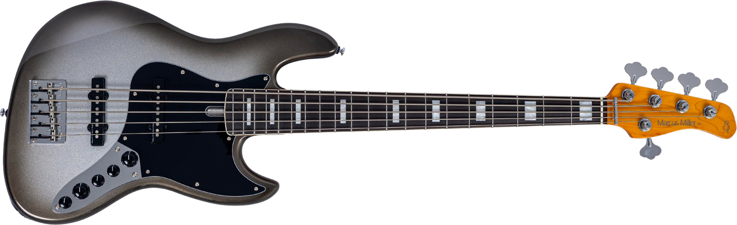 Sire Marcus Miller V7 Alder 2nd Gen 5st 5c Active Eb - Mercury - Solid body elektrische bas - Main picture