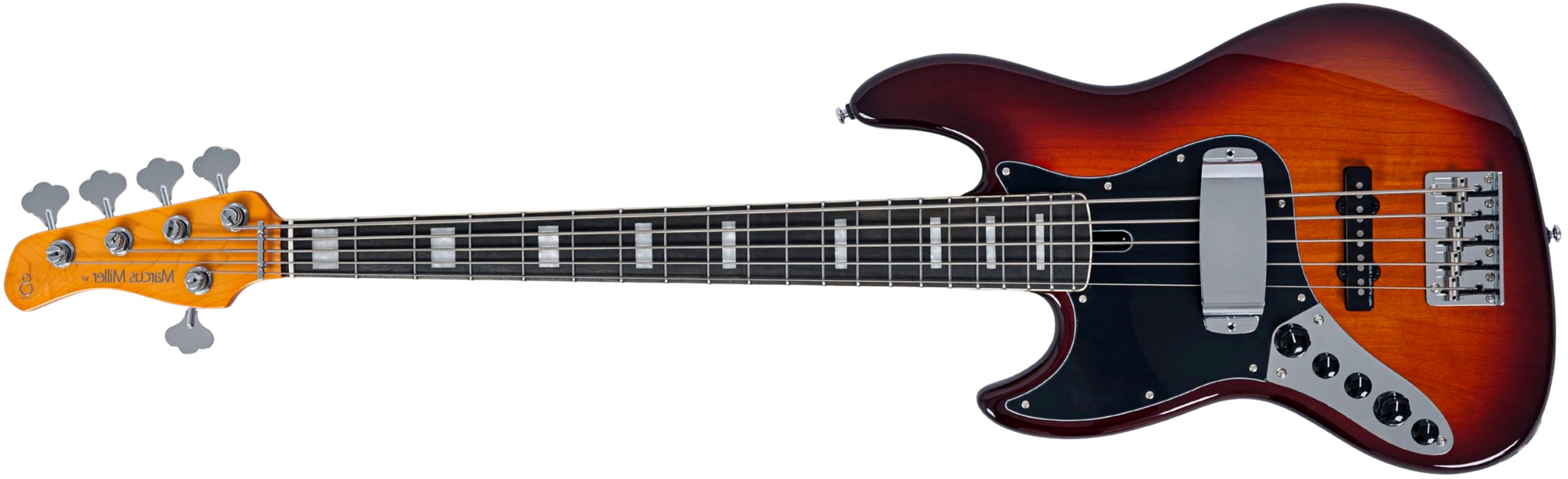 Sire Marcus Miller V7 Alder New Gen 5st Lh 5c Active Eb - Tobacco Sunburst - Solid body elektrische bas - Main picture