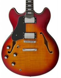 Semi hollow elektriche gitaar Sire Larry Carlton H7 LH - cherry sunburst