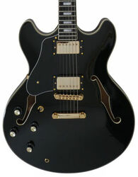 Semi hollow elektriche gitaar Sire Larry Carlton H7 LH - Black