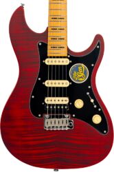Elektrische gitaar in strat vorm Sire Larry Carlton S7 FM New Gen - See Through Red