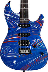 Elektrische gitaar in strat vorm Sire Larry Carlton S7 SW - blue swirl