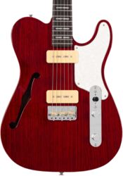 Televorm elektrische gitaar Sire Larry Carlton T7TM - See through red