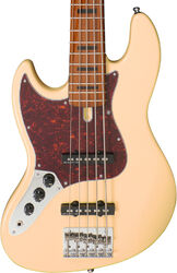 Solid body elektrische bas Sire Marcus Miller V5 5ST LH 5-String - vintage white