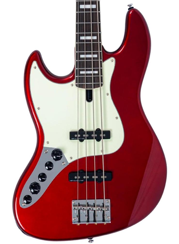 Solid body elektrische bas Sire Marcus Miller V7 Alder New Gen 4ST LH - Candy apple red
