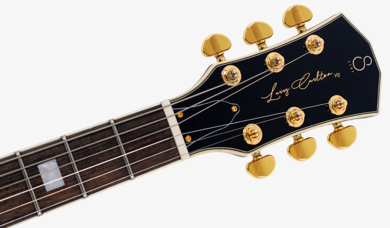 Sire Larry Carlton H7v Lh Signature Gaucher 2s P90 Ht Eb - Black - Semi hollow elektriche gitaar - Variation 3