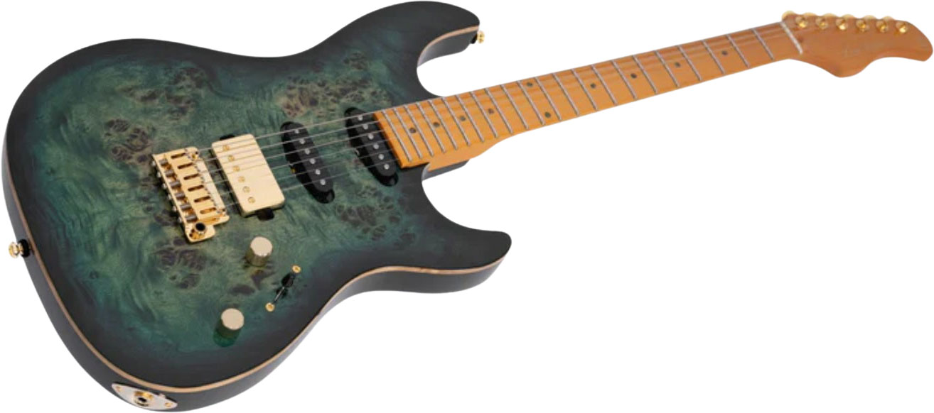 Sire Larry Carlton S10 Hss Trem Mn - Transparent Green - Elektrische gitaar in Str-vorm - Variation 2