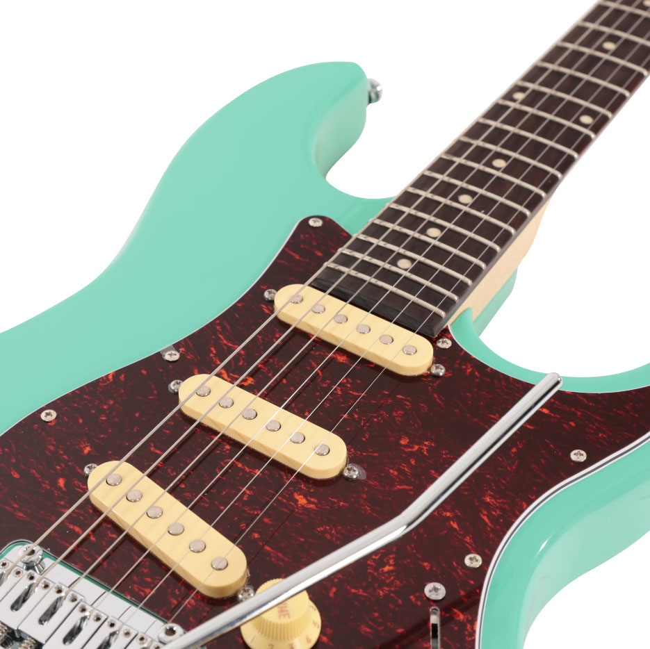 Sire Larry Carlton S3 Sss Lh Signature Gaucher 3s Trem Rw - Mild Green - Elektrische gitaar in Str-vorm - Variation 3