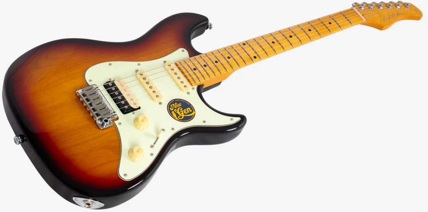 Sire Larry Carlton S7 Hss Lh Gaucher New Gen Trem Mn - 3 Tone Sunburst - Elektrische gitaar in Strat vorm - Variation 2