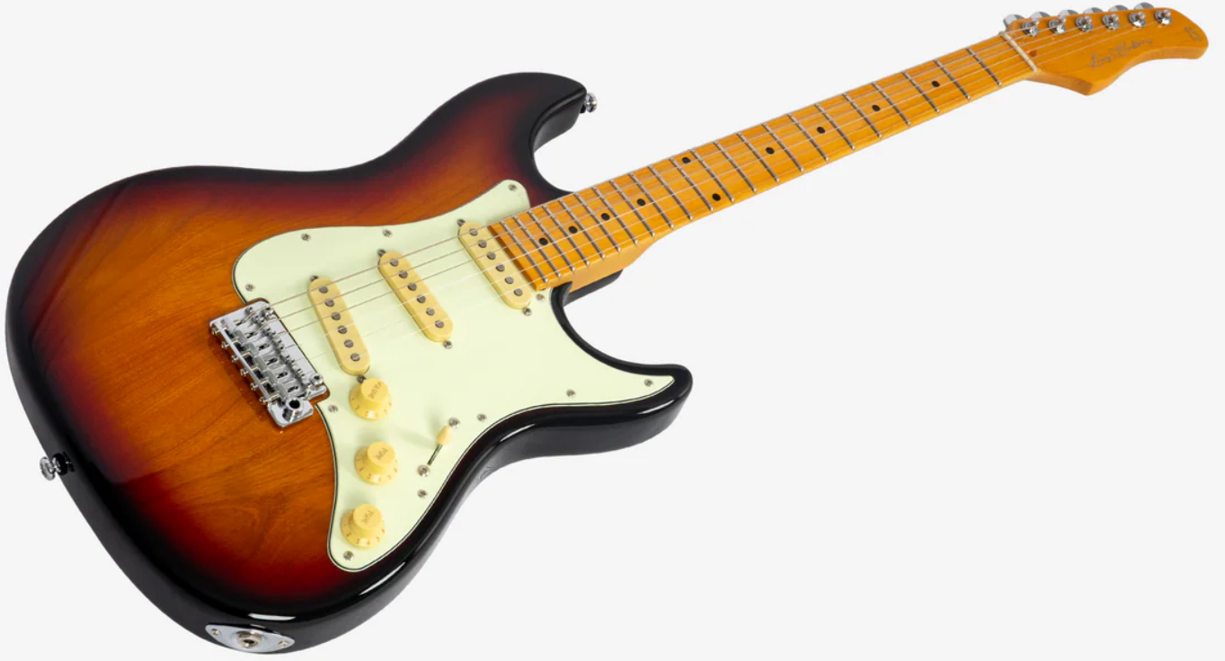 Sire Larry Carlton S7 Lh Gaucher New Gen 3s Trem Mn - 3 Tone Sunburst - Elektrische gitaar in Strat vorm - Variation 2