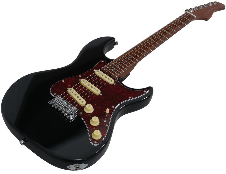 Sire Larry Carlton S7 Vintage Lh Signature Gaucher 3s Trem Mn - Black - Linkshandige elektrische gitaar - Variation 2