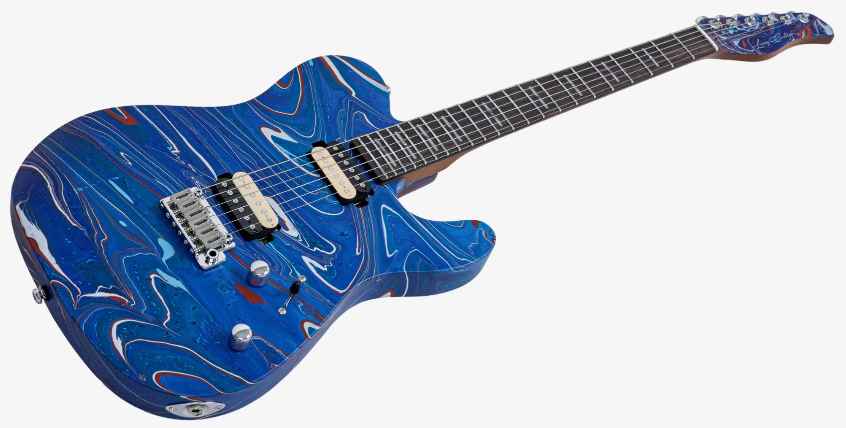 Sire Larry Carlton T7 Sw 2h Trem Rw - Blue Swirl - Televorm elektrische gitaar - Variation 2