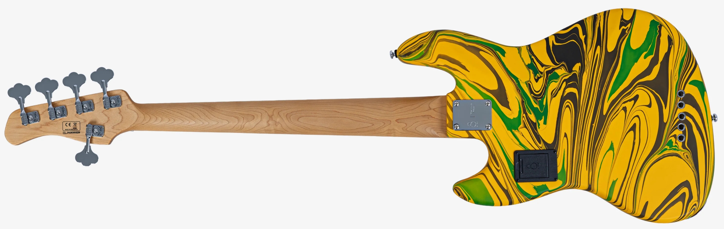 Sire Marcus Miller V7 Alder 2nd Gen 5st 5c Active Eb - Yellow Swirl - Solid body elektrische bas - Variation 1