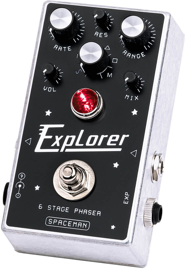 Spaceman Effects Explorer 6 Stage Phaser Silver - Modulation/chorus/flanger/phaser en tremolo effect pedaal - Variation 1