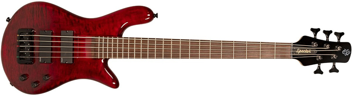 Spector Bantam 5c Diapason Court Active Emg Rw - Black Cherry - Solid body elektrische bas - Main picture