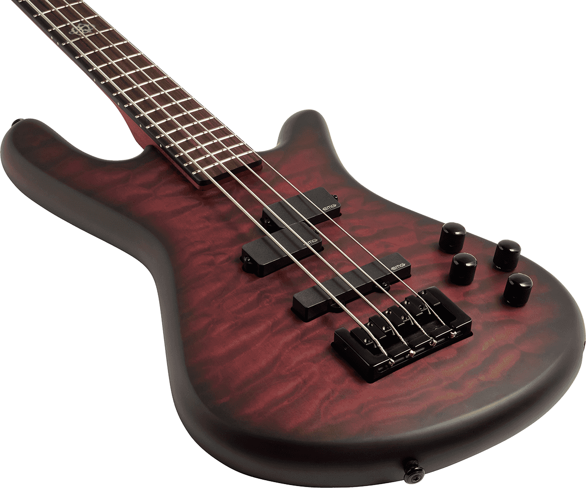 Spector Ns Pulse Ii 4c Active Emg Eb - Black Cherry Matte - Solid body elektrische bas - Variation 2