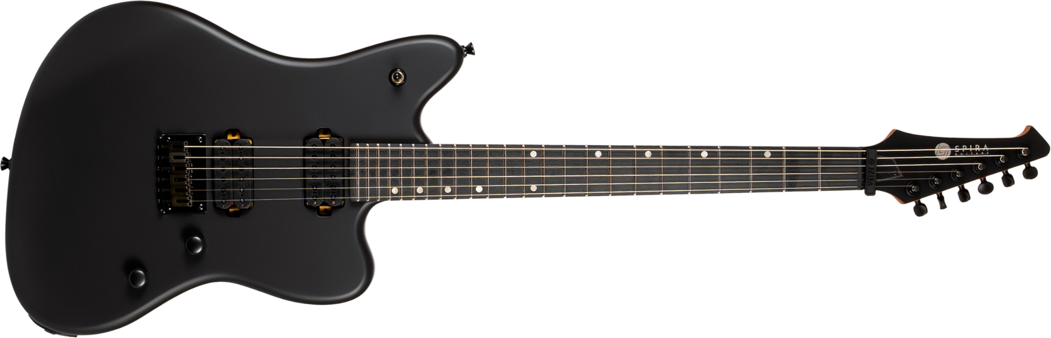 Spira Guitars J400 Mbk 2h Ht Rw - Black Satin - Double cut gitaar - Main picture