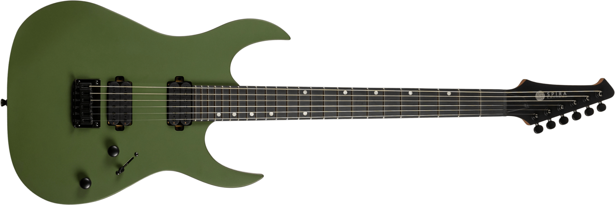 Spira Guitars S400 Mgr 2h Ht Eb - Satin Dark Green - Metalen elektrische gitaar - Main picture