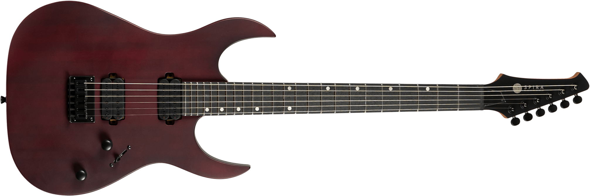 Spira Guitars S400 Mwr 2h Ht Eb - Satin Wine Red - Metalen elektrische gitaar - Main picture