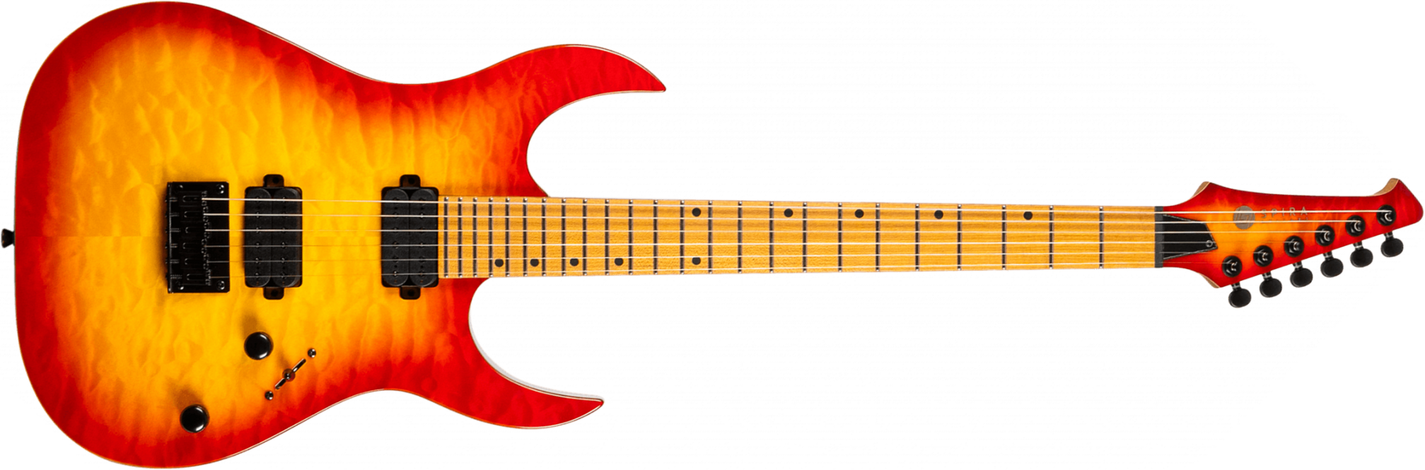 Spira Guitars S500 Qfb 2h Ht Mn - Fireburst - Elektrische gitaar in Strat vorm - Main picture