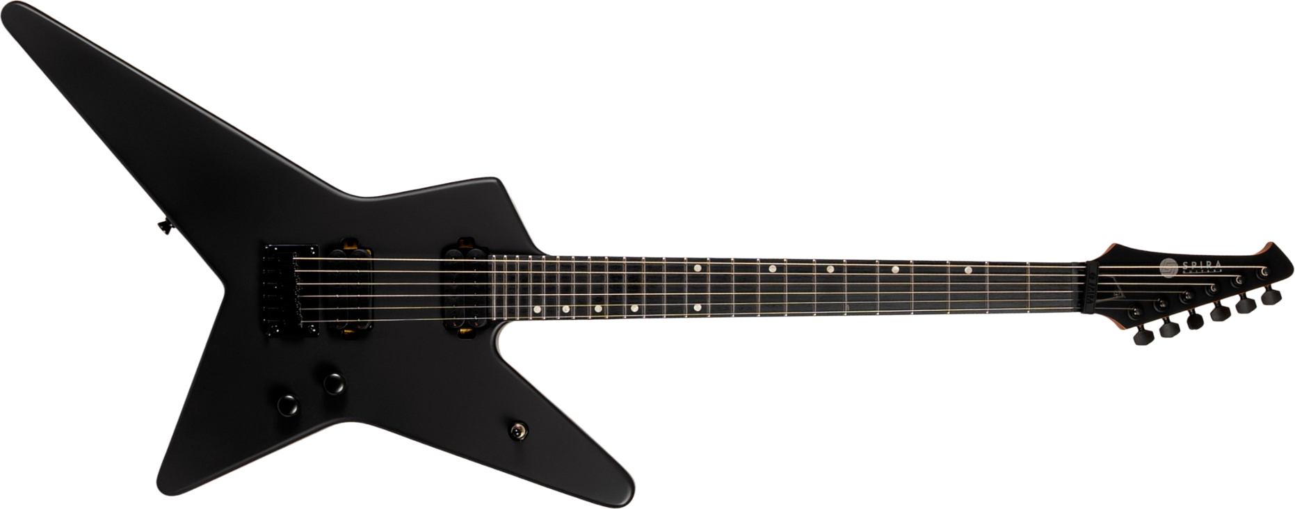 Spira Guitars Sr400 Mbk 2h Ht Eb - Black Satin - Metal elektrische gitaar - Main picture