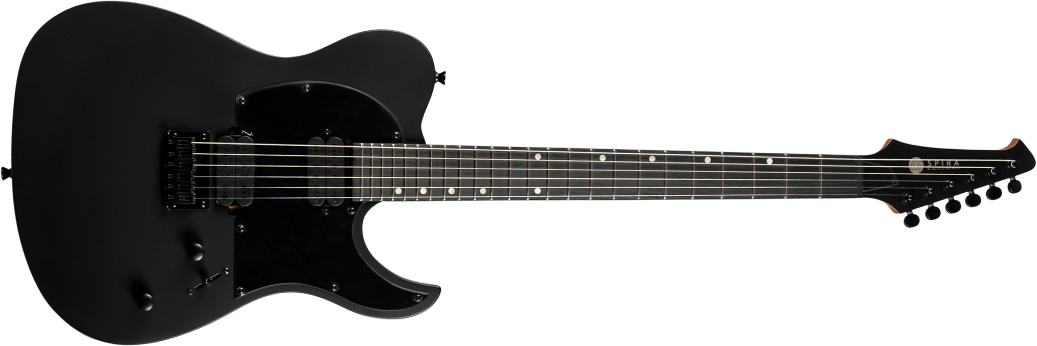 Spira Guitars T400 Mbk 2h Ht Eb - Satin Black - Metalen elektrische gitaar - Main picture