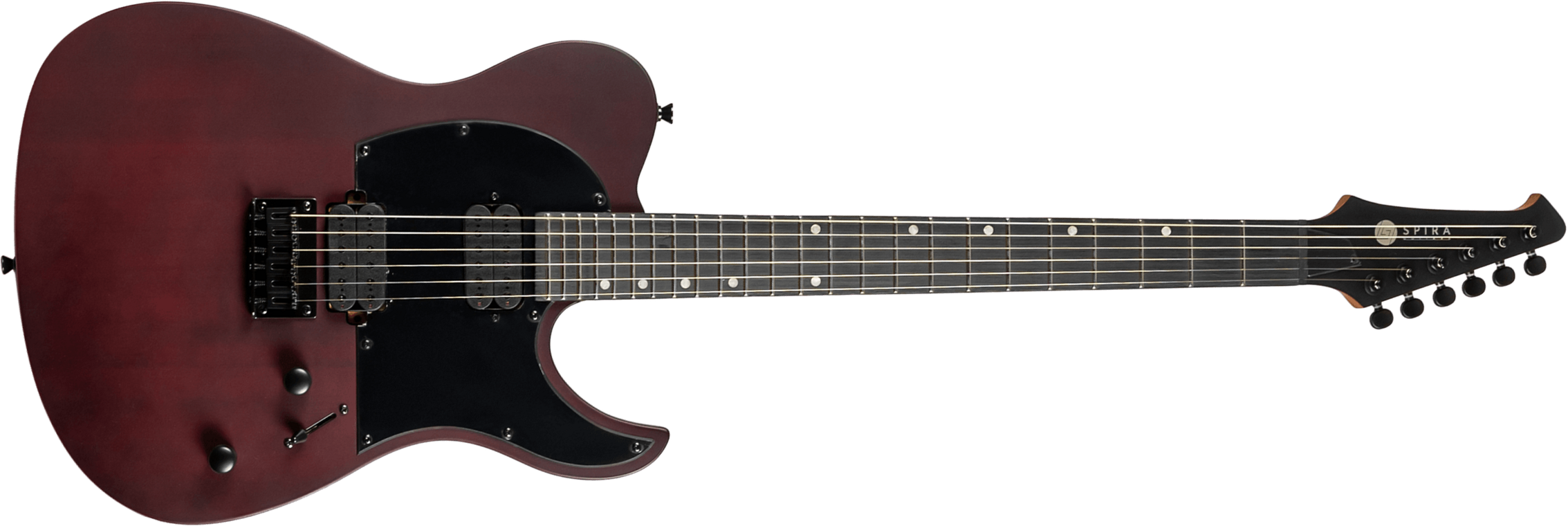 Spira Guitars T400 Mwr 2h Ht Eb - Satin Wine Red - Metalen elektrische gitaar - Main picture