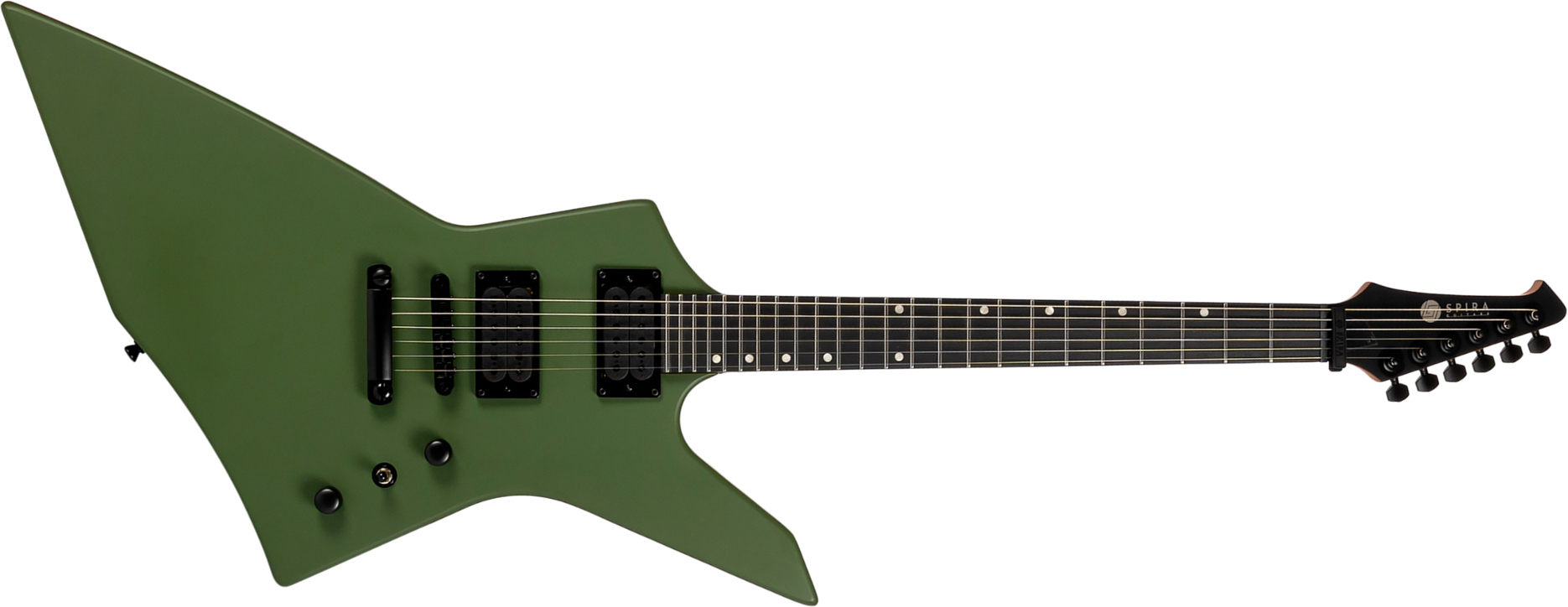 Spira Guitars X400 Mgr 2h Ht Mn - Satin Green - Metal elektrische gitaar - Main picture