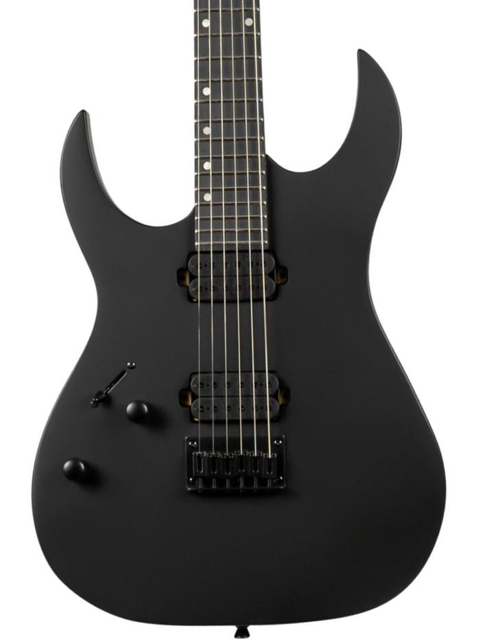 Linkshandige elektrische gitaar Spira guitars S-400 MBK LH - satin black