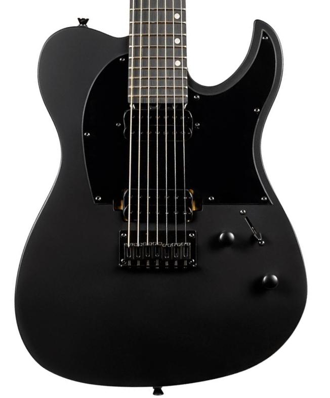 Bariton elektrische gitaar Spira guitars T-407 MBK 7-string - Satin black