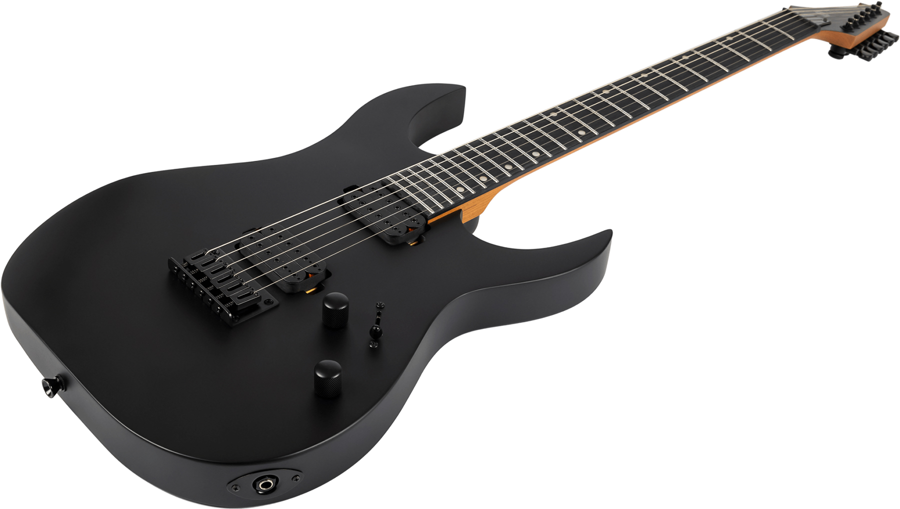 Spira Guitars S400 Mbk Lh Gaucher 2h Ht Eb - Satin Black - Linkshandige elektrische gitaar - Variation 2