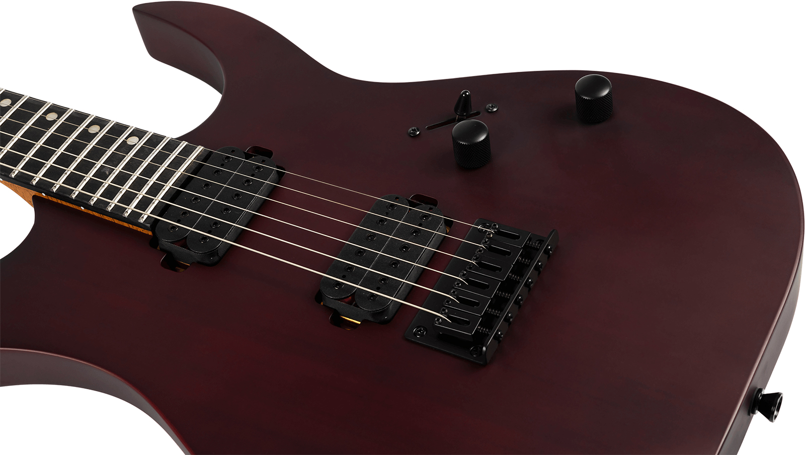 Spira Guitars S400 Mwr 2h Ht Eb - Satin Wine Red - Metalen elektrische gitaar - Variation 3