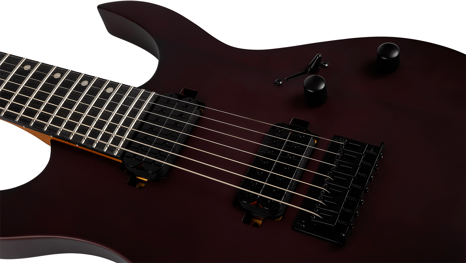 Spira Guitars S407 Mwr 7c Baryton 2h Ht Eb - Wine Red Satin - Bariton elektrische gitaar - Variation 3