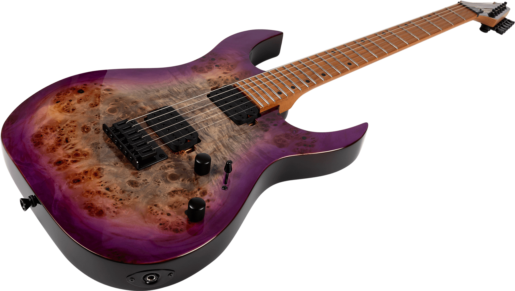 Spira Guitars S450 Tpp 2h Ht Mn - Transparent Violet - Metalen elektrische gitaar - Variation 2