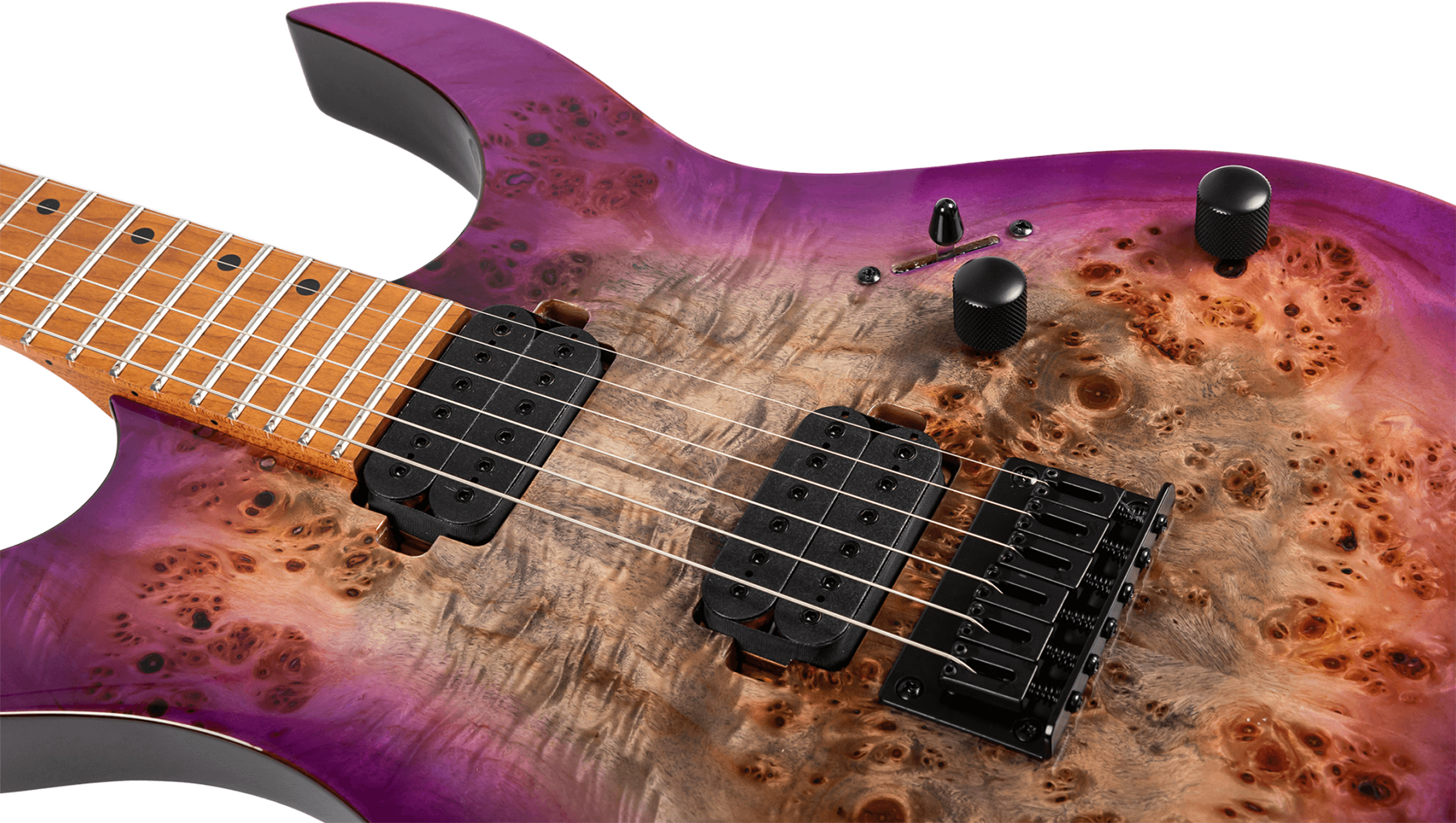 Spira Guitars S450 Tpp 2h Ht Mn - Transparent Violet - Metalen elektrische gitaar - Variation 3