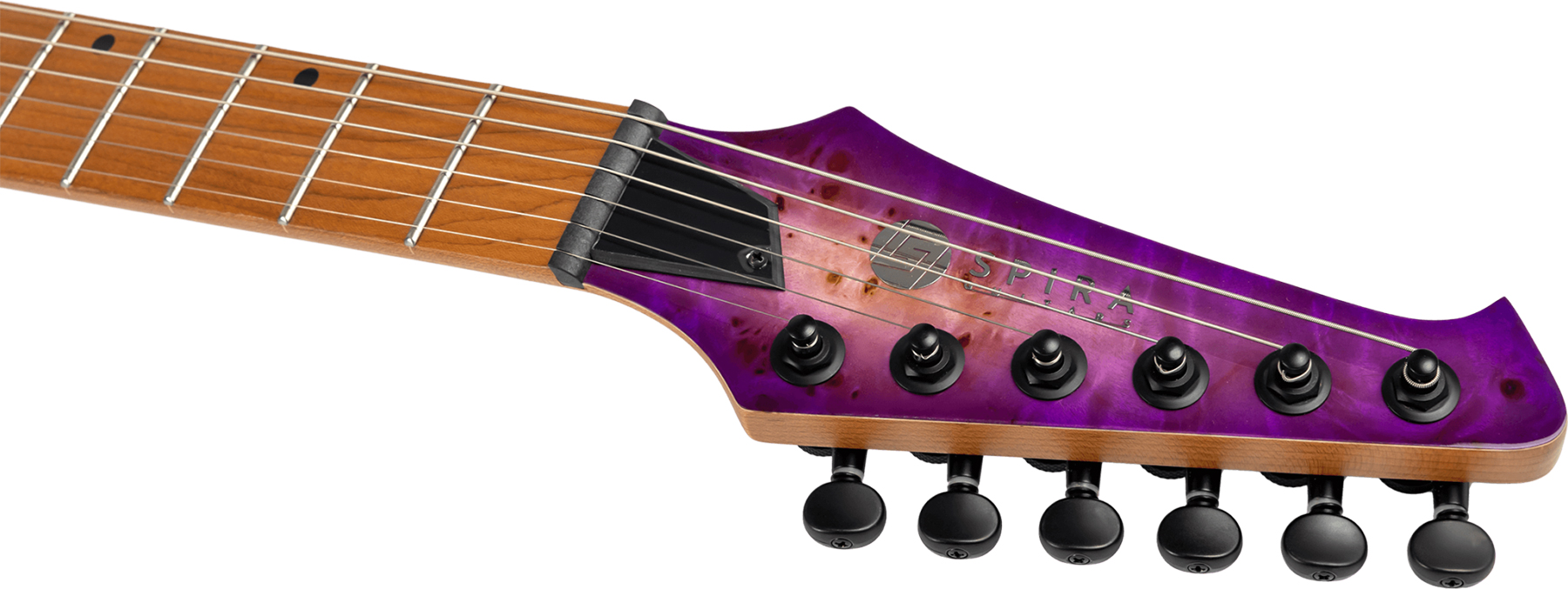 Spira Guitars S450 Tpp 2h Ht Mn - Transparent Violet - Metalen elektrische gitaar - Variation 4