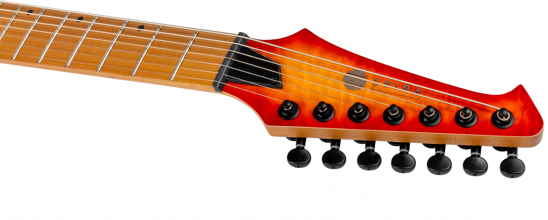 Spira Guitars S507 Qfb 7c Baritone 2h Ht Mn - Fireburst - Bariton elektrische gitaar - Variation 4