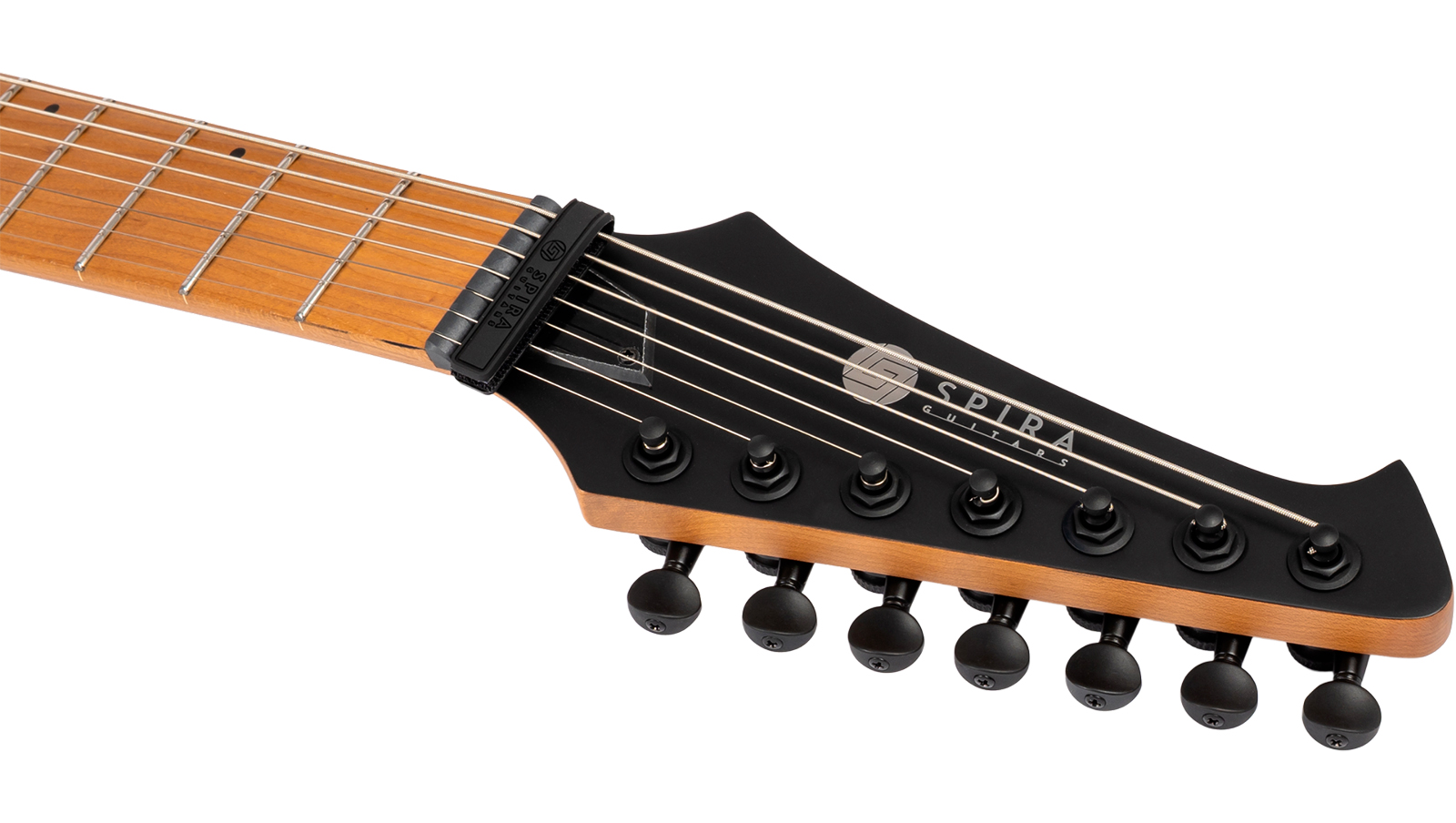 Spira Guitars S607 Abk 7c Baryton 2h Ht Eb - Stained Black - Bariton elektrische gitaar - Variation 4